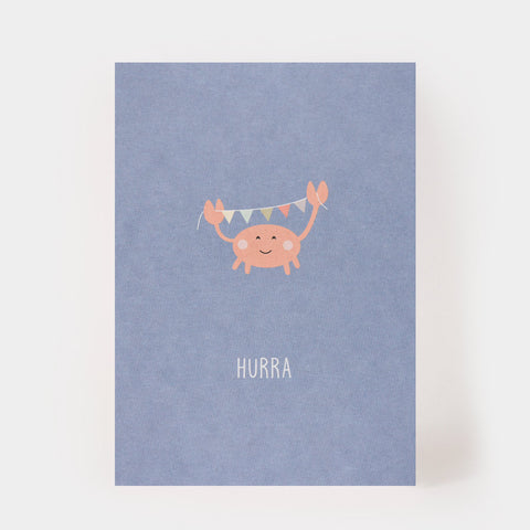 Postkarte 'Hurra' – Krebs kartenmarie