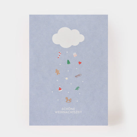 Postkarte 'Schöne Weihnachtszeit' – Weihnachtsregen kartenmarie