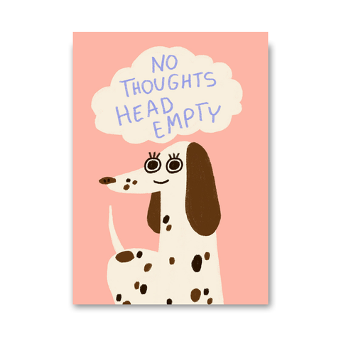 Postkarte 'No thoughts head empty' Slinga