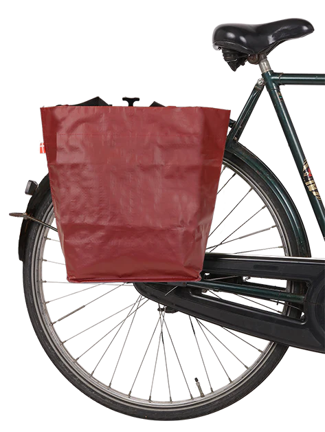Fahrradtasche 'Einfach bordeauxrot' Cobags