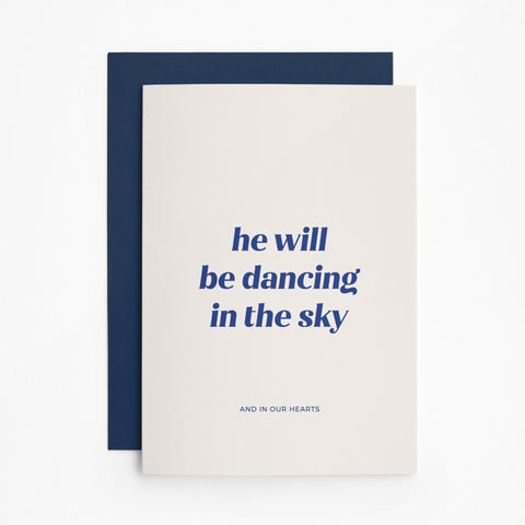 Trauerkarte 'He will be dancing in the sky' heartfelt