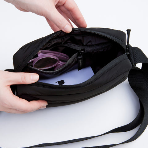 Puffer Crossbody Bag 'Black' – Monochrome Edition