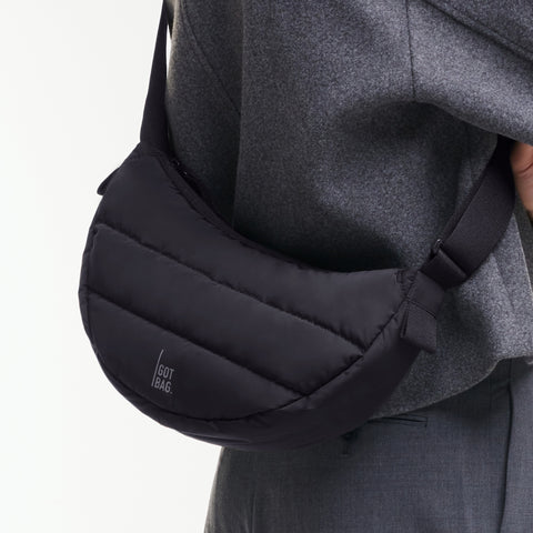 Puffer Moon Bag Small 'Black' – Monochrome Edition