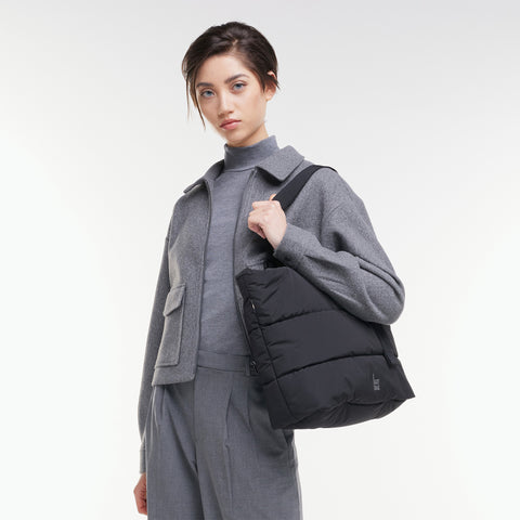 Puffer Tote Bag 'Black' – Monochrome Edition