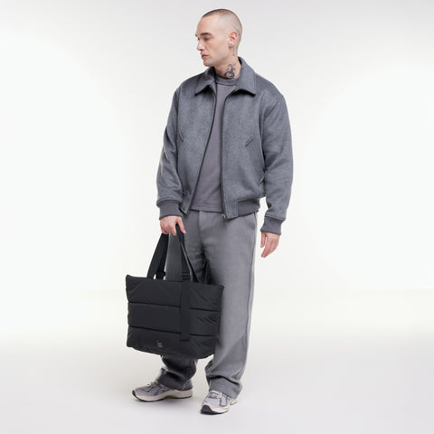 Puffer Tote Bag 'Black' – Monochrome Edition