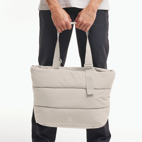 Puffer Tote Bag 'Scallop' – Monochrome Edition