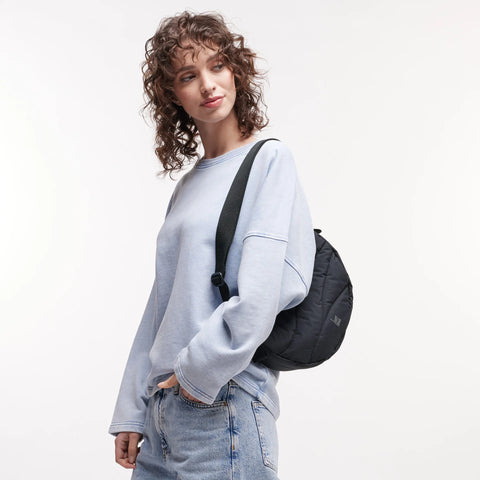 Wavy Puffer Moon Bag 'Black' – Monochrome Edition GOT BAG