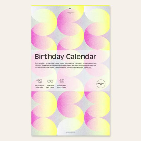 Birthday Calender Herr und Frau Rio