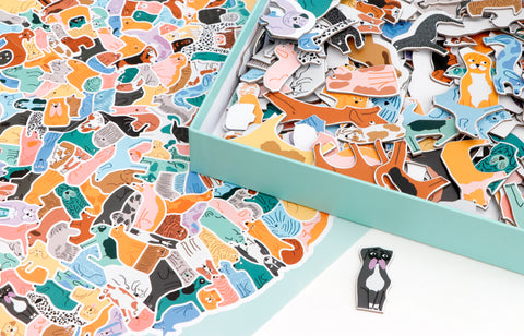 Puzzle '299 Hunde und 1 Katze' Laurence King Verlag