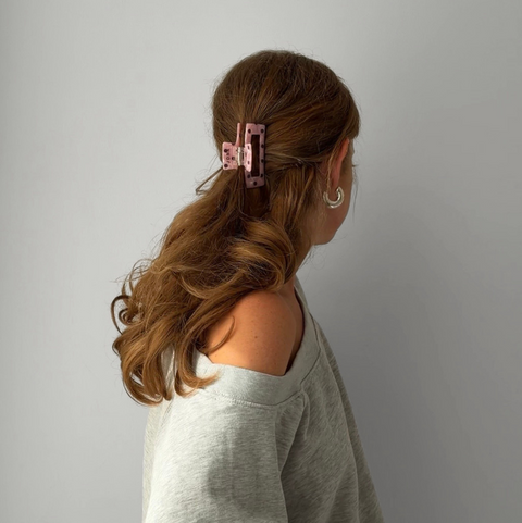 Haarklammer 'Maja' – rose polka dots