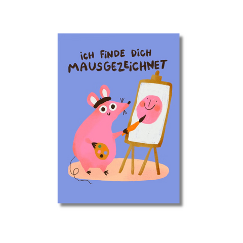 Postkarte 'Ich finde dich mausgezeichnet' Slinga