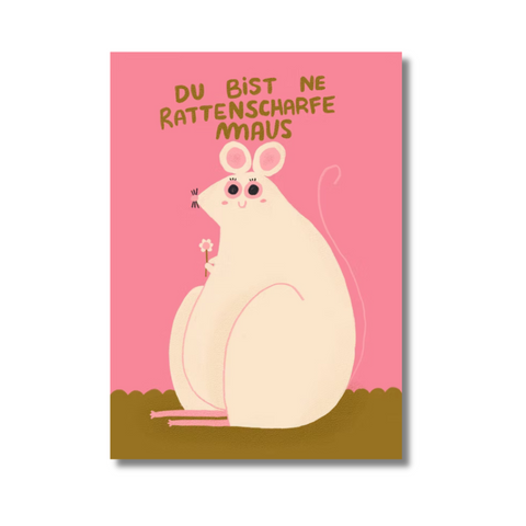 Postkarte 'Du bist ne rattenscharfe Maus' Slinga