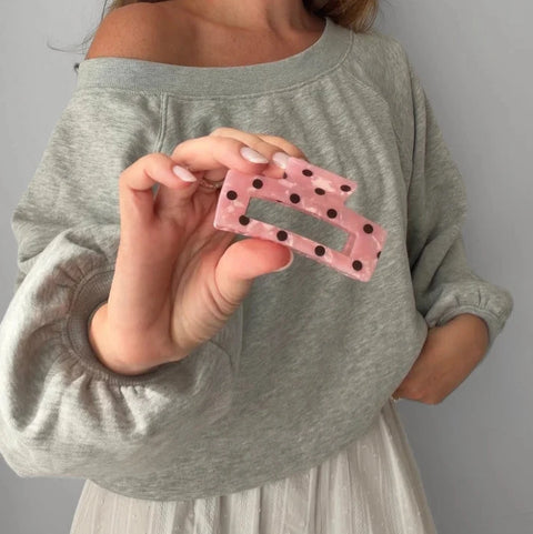 Haarklammer 'Maja' – rose polka dots