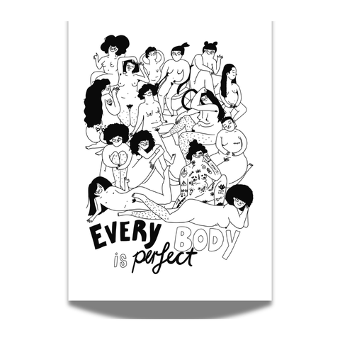 Print DIN A4 'Every body is perfect' Slinga