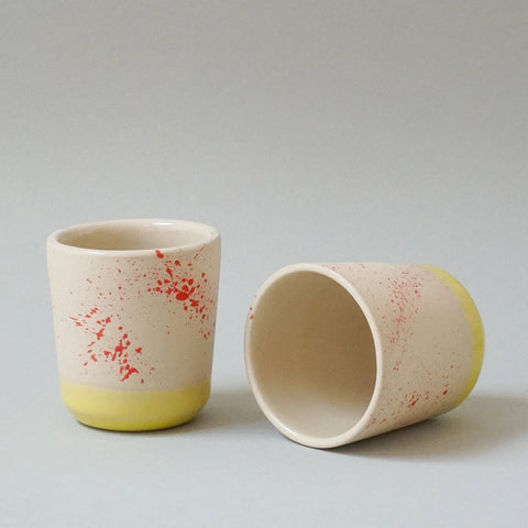 Cortado-Becher 'Lys' – Poppy Splash indre Ceramics