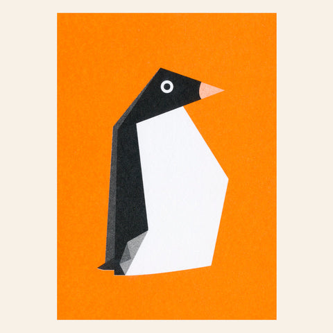 Postkarte 'Pinguin' – Origami