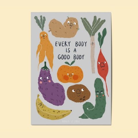 Print DIN A5 'Every Body Is A Good Body' Le Large