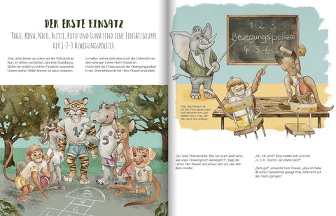 Kinderbuch '1 - 2 - 3 Bewegungspolizei' Gute Laune Verlag