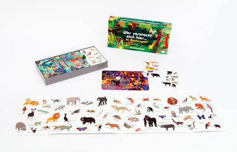 Wimmel-Spiel 'Wer versteckt sich hier im Dschungel?' Laurence King Verlag