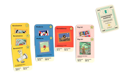 Kunstauktionsspiel 'Zum Ersten, zum Zweiten, zum Dritten'