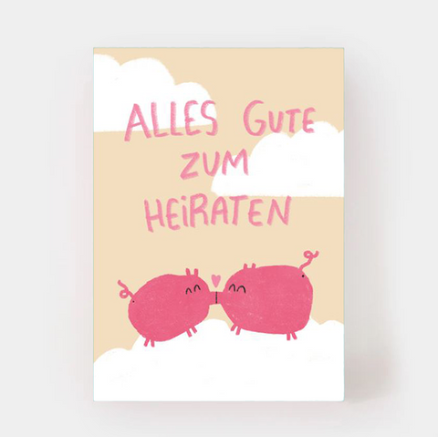 Postkarte 'Alles Gute zum Heiraten' Slinga