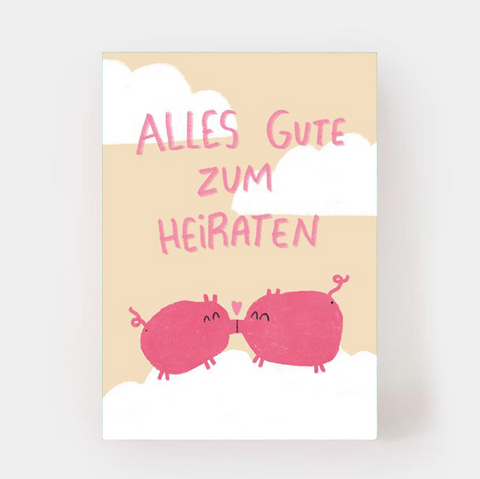 Postkarte 'Alles Gute zum Heiraten'