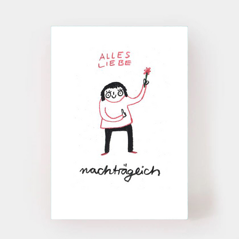 Postkarte 'Alles Liebe nachträglich'