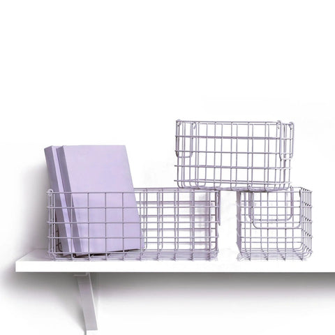 Metallkorb 'The Basket' – lilac mustard