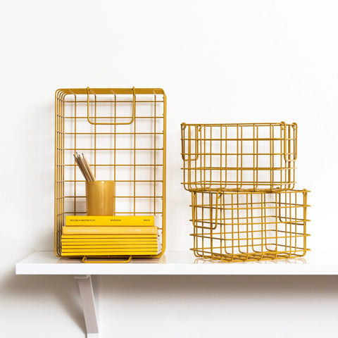Metallkorb 'The Basket' – mustard mustard