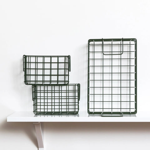 Metallkorb 'The Basket' – olive mustard