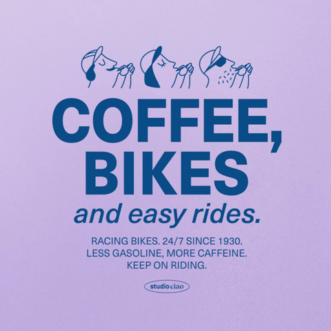 T-Shirt 'Coffee, Bikes & Easy Rides'