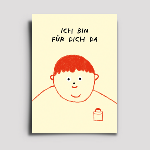 Postkarte 'Ich bin für dich da'