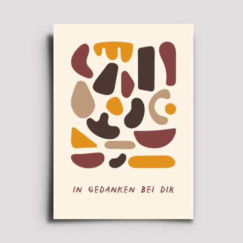 Postkarte 'In Gedanken bei dir' Hafen