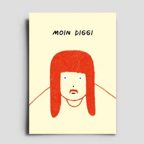 Postkarte 'Moin Diggi' - Steve Hafen