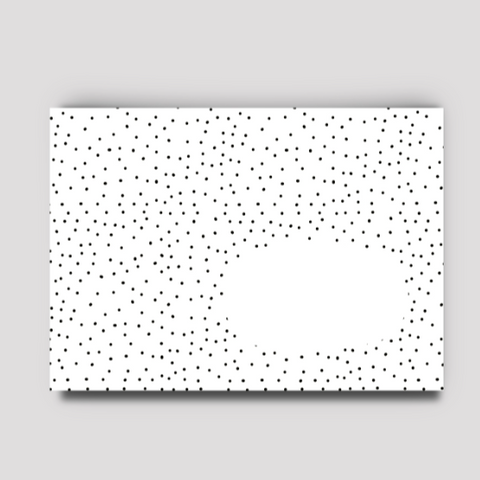 Briefumschlag 'Punkte schwarze auf weiß'