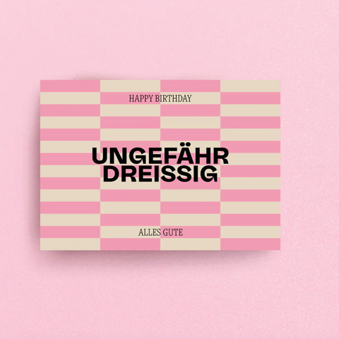 Postkarte 'Ungefähr Dreissig' studio ciao