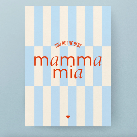 Postkarte 'Mamma Mia – your're the best' studio ciao