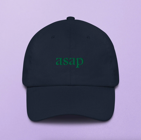 Cap 'ASAP, as smooth as possible' – dunkelblau studio ciao