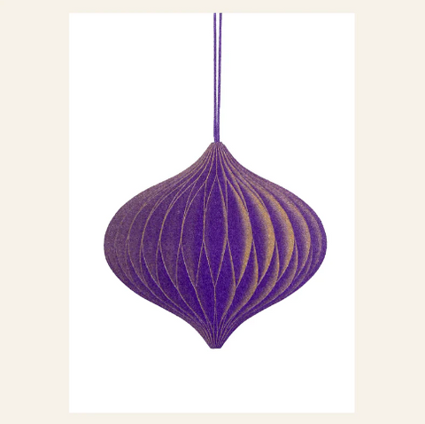 Postkarte 'Baumschmuck' – lila Herr und Frau Rio