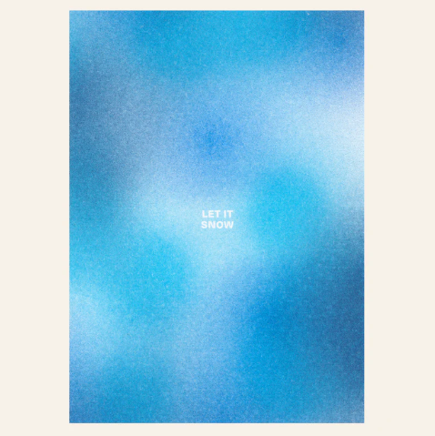 Postkarte 'Let it snow' – Verlauf Herr und Frau Rio