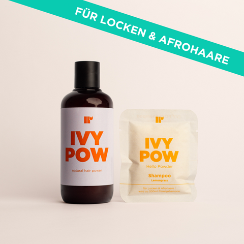 Shampoo-Pulver 'Curly & Kinky' Starterkit (Flasche + Shampoo) IVY POW
