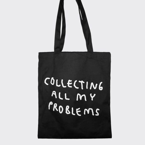 Jutebeutel 'Collecting All My Problems' – schwarz Yahya Studio