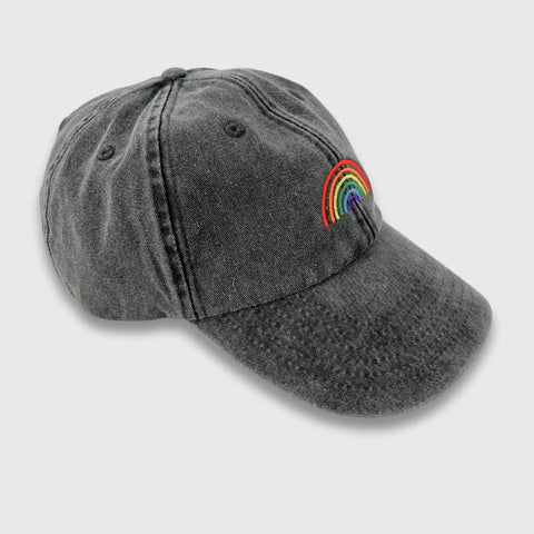 Cap 'Regenbogen' – vintage black Bee Proud