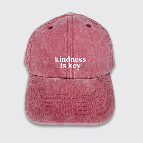 Cap 'Kindness Is Key' – vintage red Bee Proud
