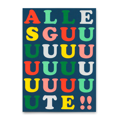 Postkarte 'Alles Guuuuuuuuuuuuuuute!!' Deli Cards