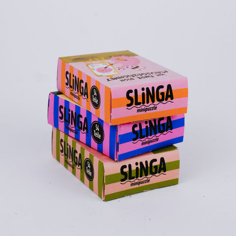 Puzzle mit einer Schnecke und der Aufschrift 'ICH HAB DICH SCHNECKLICH LIEB' von der Marke Slinga