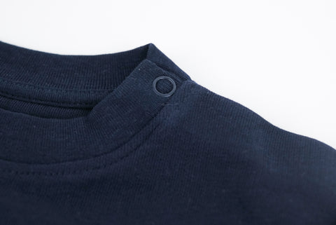 Babypullover 'Weck Worscht Woi' – dunkelblau Charles