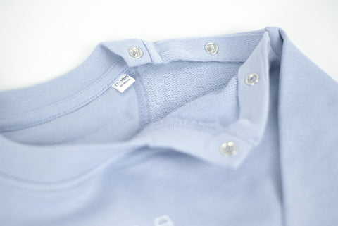 Babypullover 'Weck Worscht Woi' – hellblau Charles