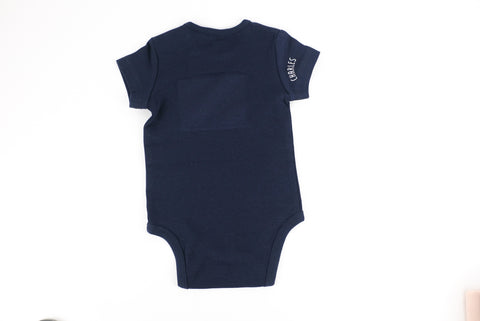 Babybody 'Weck Worscht Woi' – dunkelblau Charles