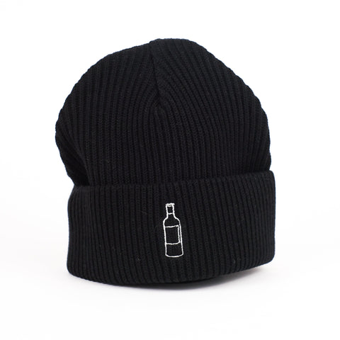 Beanie 'Weinflasche' – schwarz Charles
